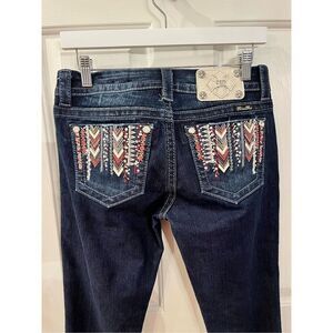 Miss Me Southwest Mid-Rise Skinny Jeans sz 26 NWOT